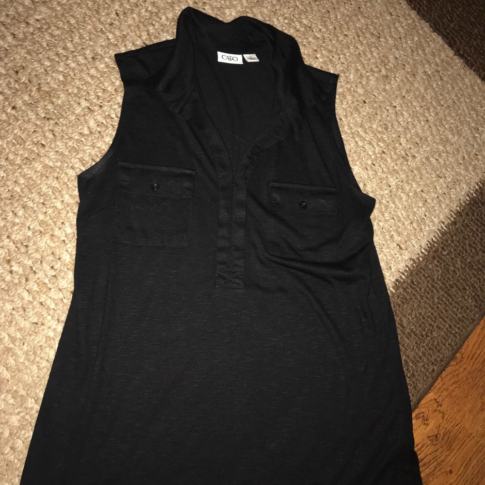 Black tank top